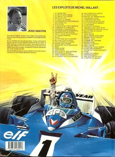 Verso de l'album Michel Vaillant Tome 56 Le maître du monde