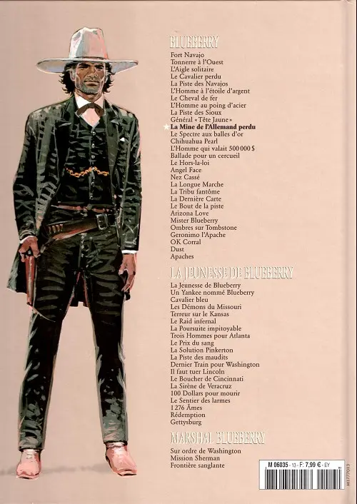Verso de l'album Blueberry La Collection Tome 11 La Mine de l'Allemand perdu