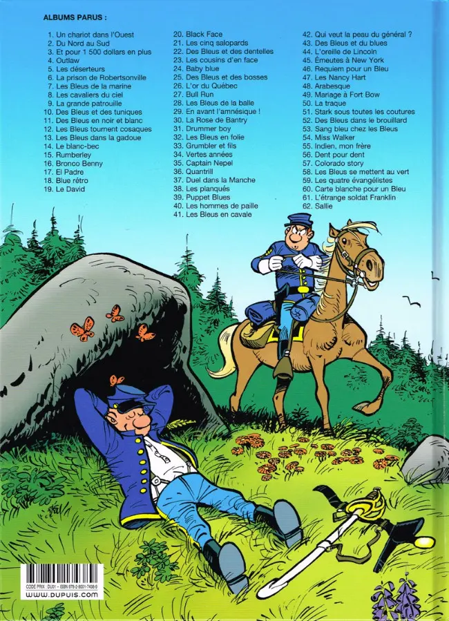 Verso de l'album Les Tuniques Bleues Tome 62 Sallie