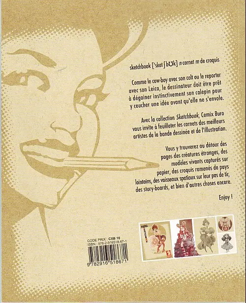 Verso de l'album Sketchbook - Comix Buro Sketchbook Mara