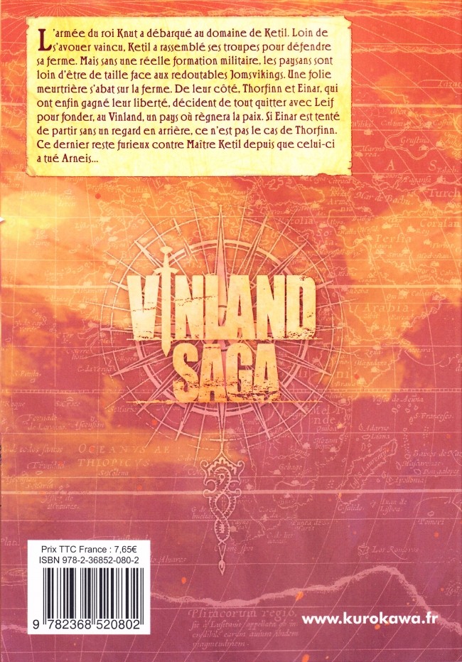 Verso de l'album Vinland Saga Volume 14