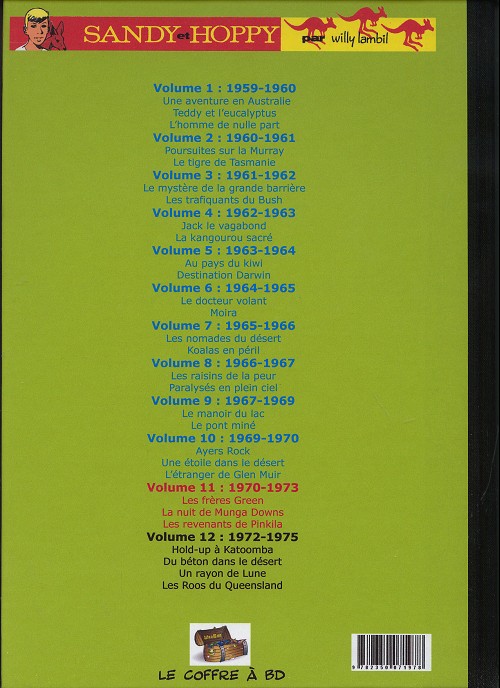 Verso de l'album Sandy & Hoppy Intégrale volume 11 : 1970-1973