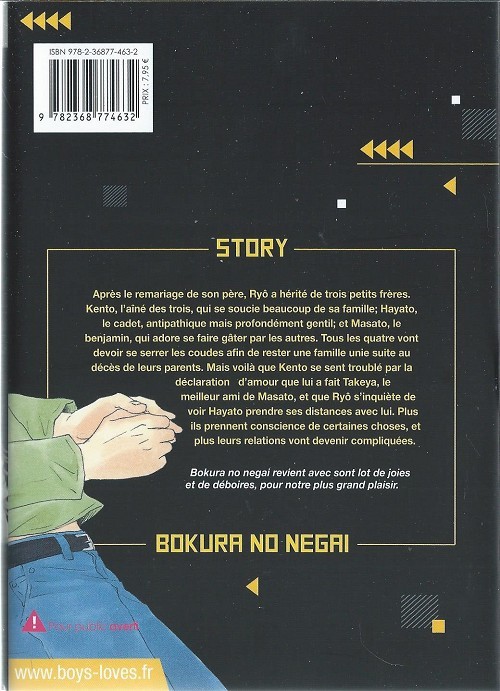 Verso de l'album Bokura no negai 2