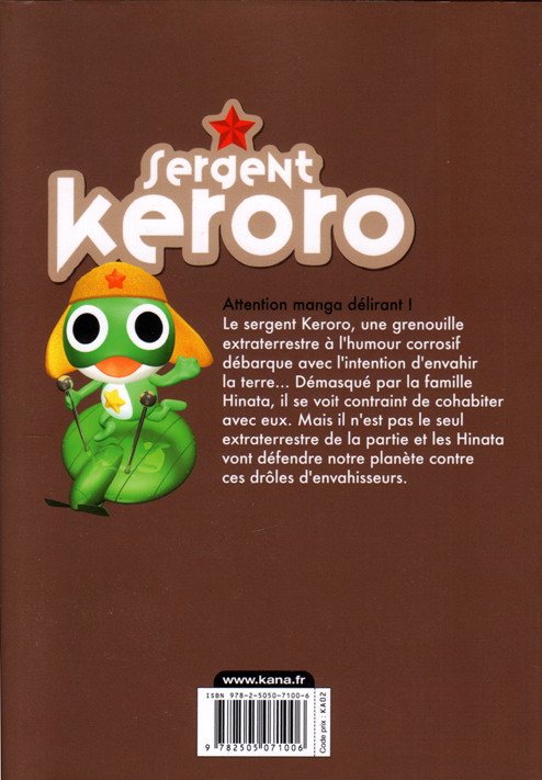 Verso de l'album Sergent Keroro 28