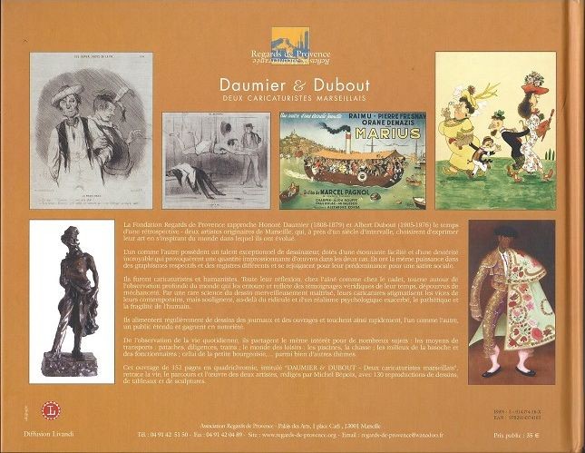 Verso de l'album Daumier & Dubout - deux caricaturistes marseillais