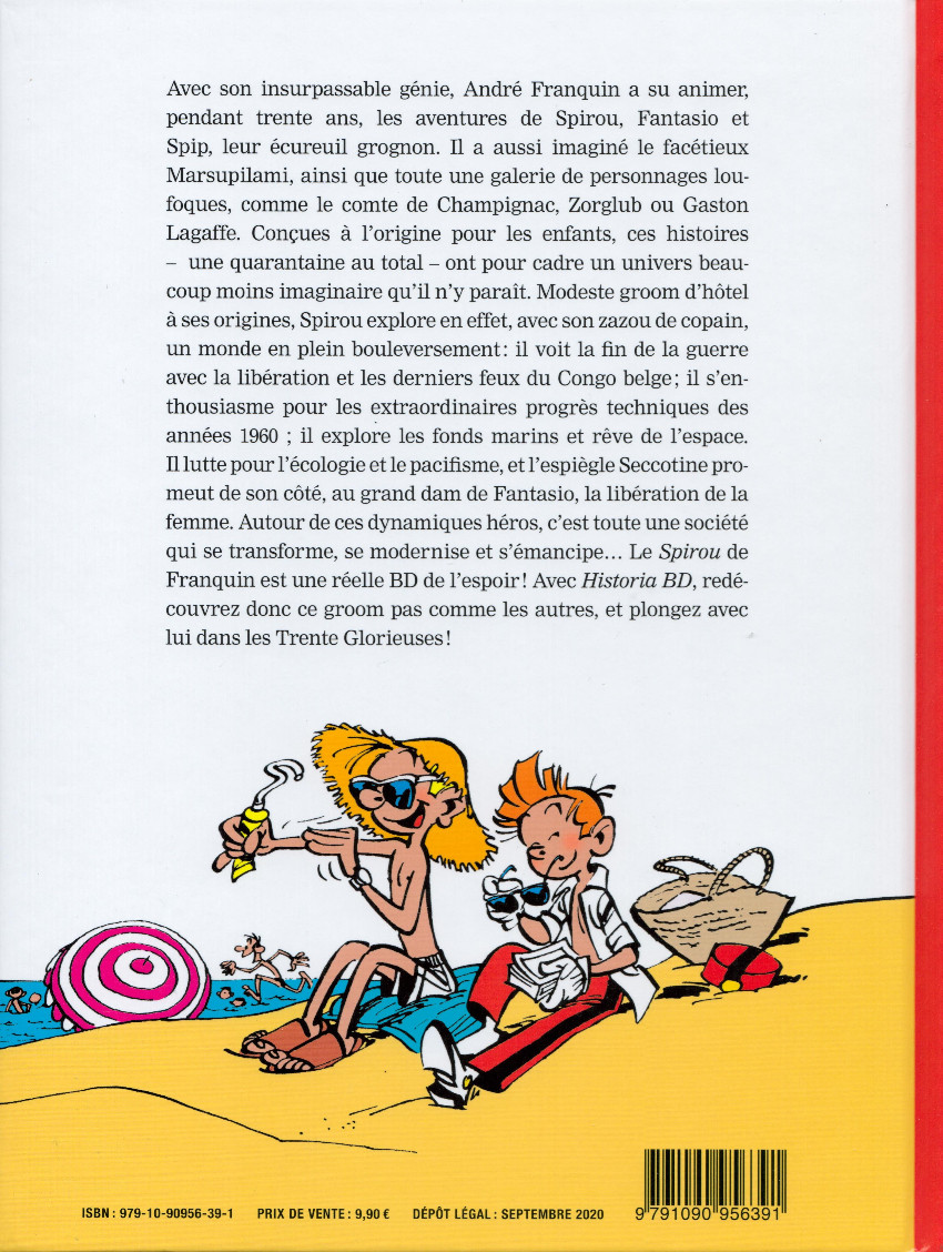 Verso de l'album Spirou et Fantasio Spirou et les Trente Glorieuses 1945-1975