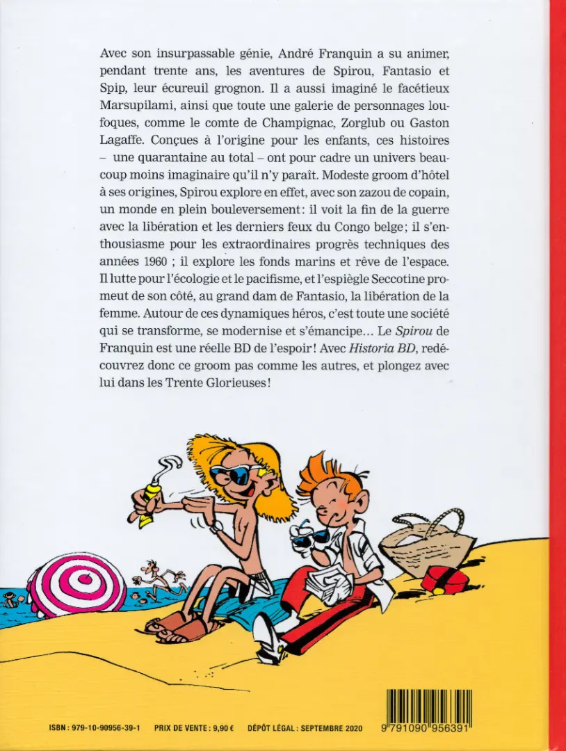 Verso de l'album Spirou et Fantasio Spirou et les Trente Glorieuses 1945-1975