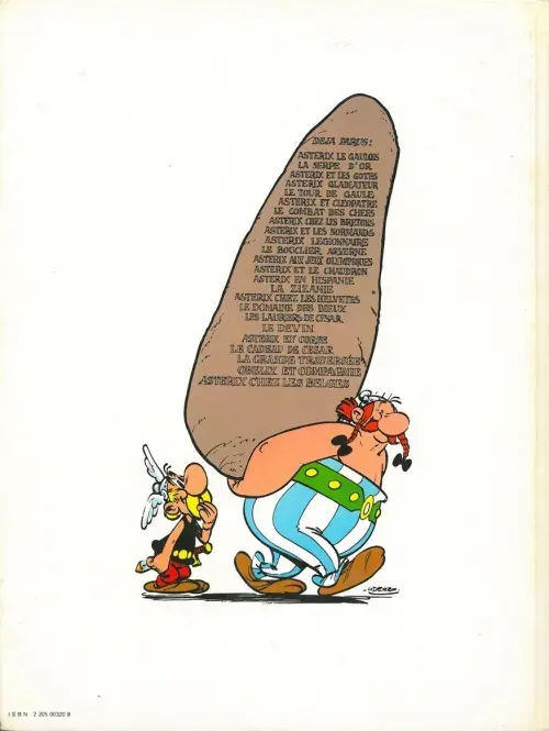 Verso de l'album Astérix Tome 12 Astérix aux jeux olympiques