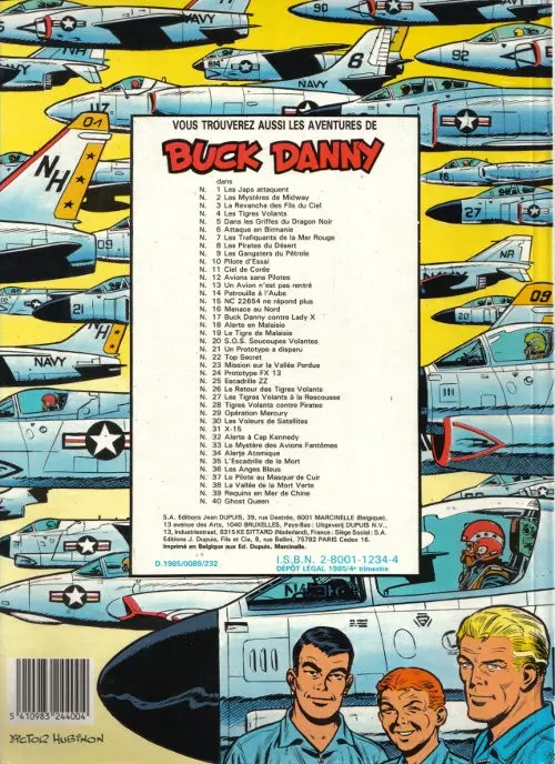 Verso de l'album Buck Danny Tome 38 La Vallée de la Mort Verte