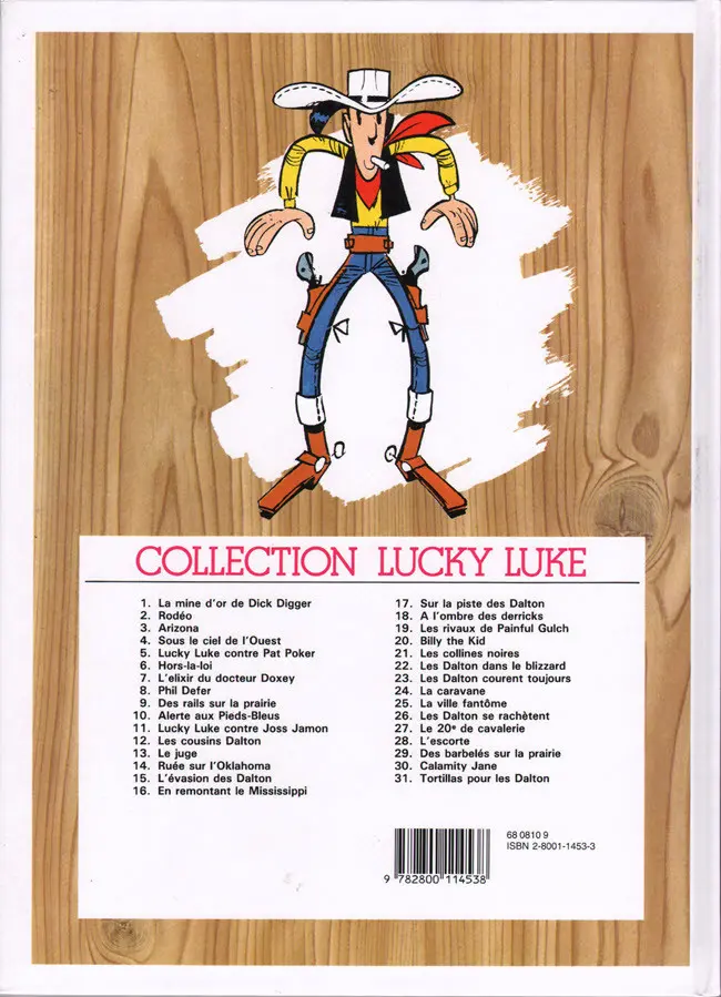 Verso de l'album Lucky Luke Tome 13 Le juge