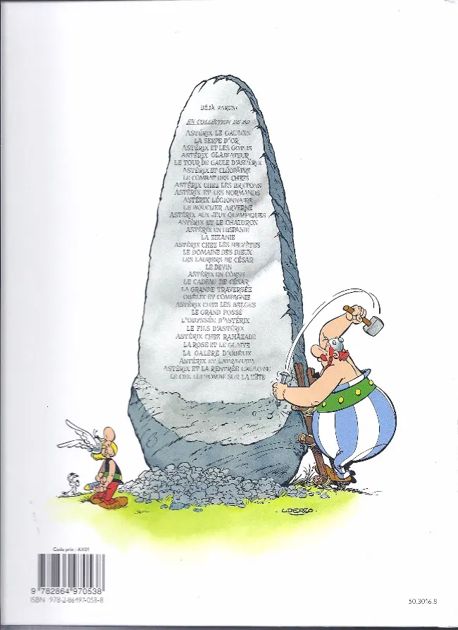 Verso de l'album Astérix Tome 29 La rose et le glaive