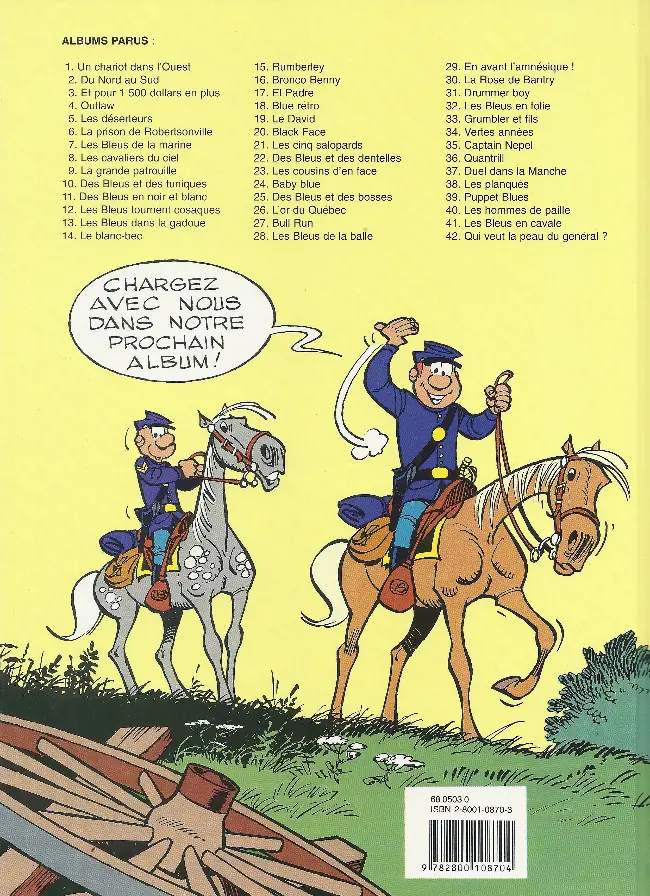 Verso de l'album Les Tuniques Bleues Tome 13 Les bleus dans la gadoue