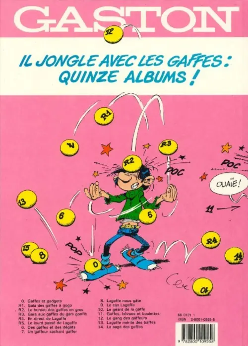 Verso de l'album Gaston Tome 14 La saga des gaffes