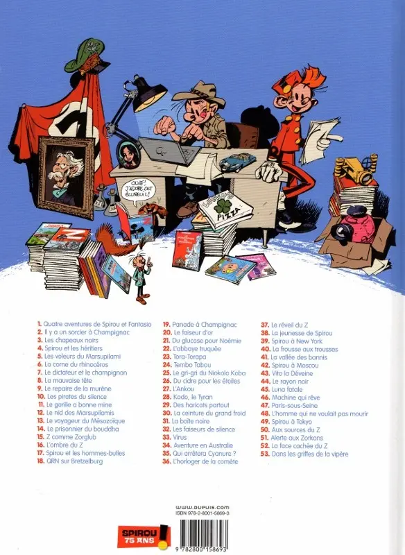 Verso de l'album Spirou et Fantasio Tome 17 Spirou et les hommes-bulles