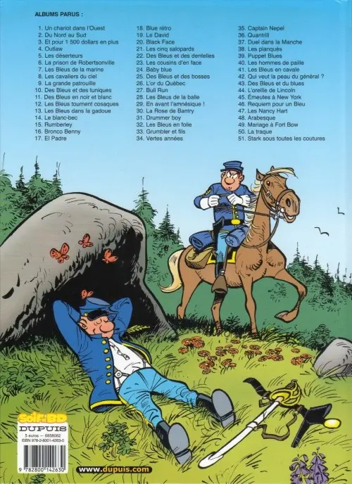 Verso de l'album Les Tuniques Bleues Tome 43 Des bleus et du blues