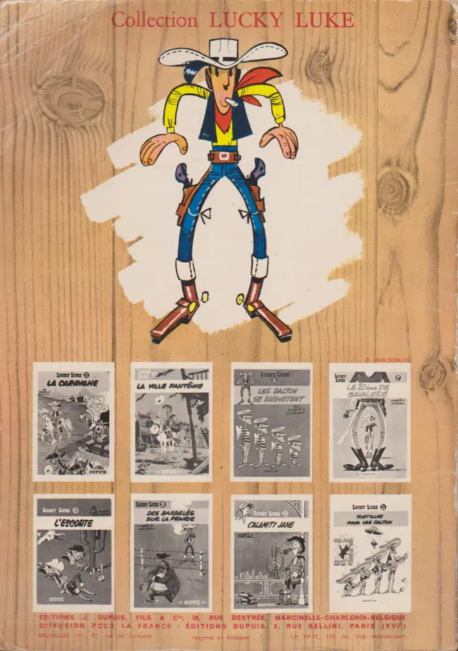 Verso de l'album Lucky Luke Tome 1 La mine d'or de Dick Digger
