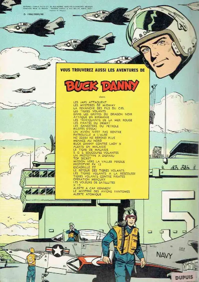 Verso de l'album Buck Danny Tome 4 Tigres volants