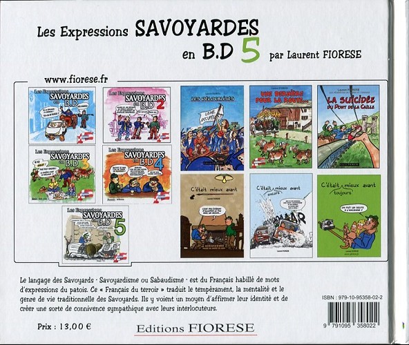 Verso de l'album Chroniques savoyardes 5 Expressions savoyardes en bd 5