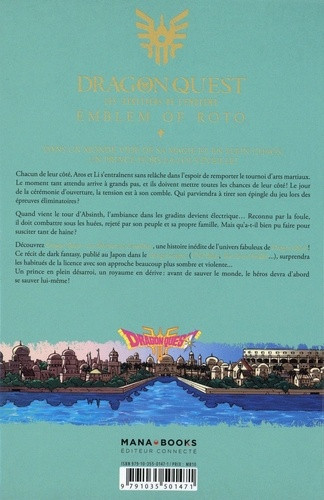 Verso de l'album Dragon Quest - Emblem of Roto - Les Héritiers de l'Emblème 10