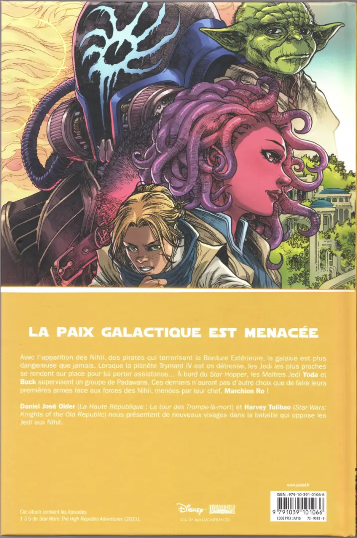 Verso de l'album Star Wars : La Haute République - Les aventures Tome 1 Collision Imminente