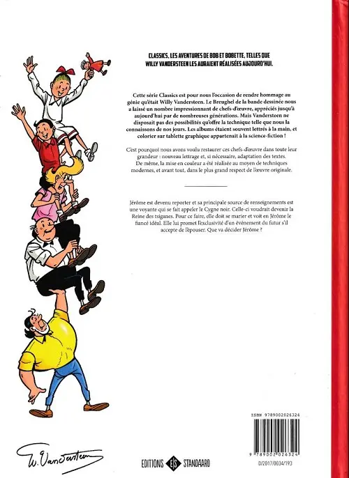 Verso de l'album Bob et Bobette 7 Le cygne noir