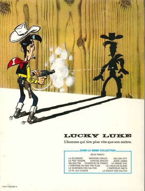 Verso de l'album Lucky Luke Tome 37 Canyon Apache
