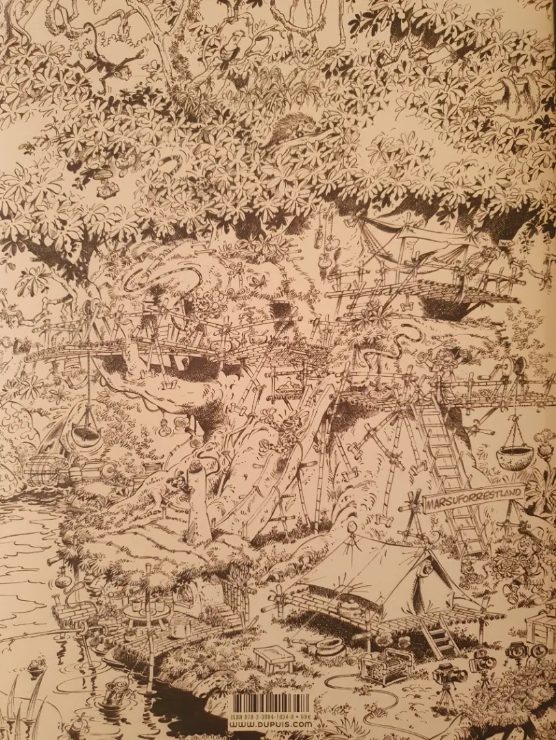 Verso de l'album Une vie en dessins 4 Batem : Le Marsupilami