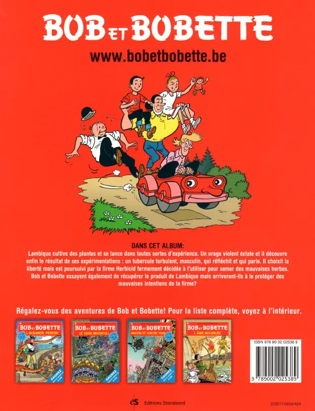 Verso de l'album Bob et Bobette Tome 185 Le tubercule turbulent