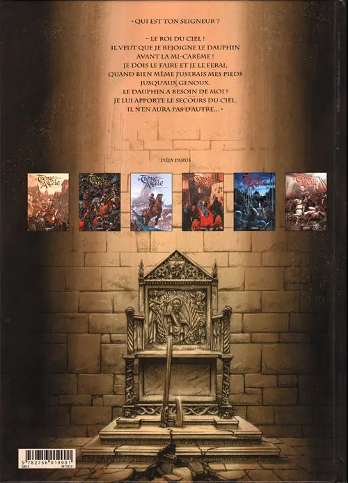 Verso de l'album Le Trône d'Argile Tome 5 La pucelle