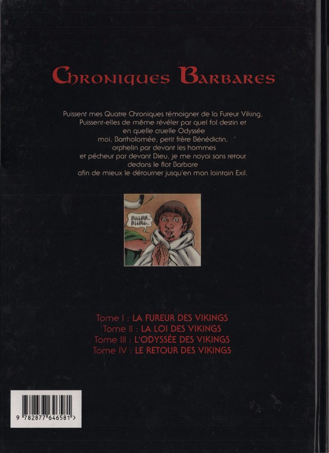 Verso de l'album Chroniques Barbares Tome 4 Le retour des Vikings