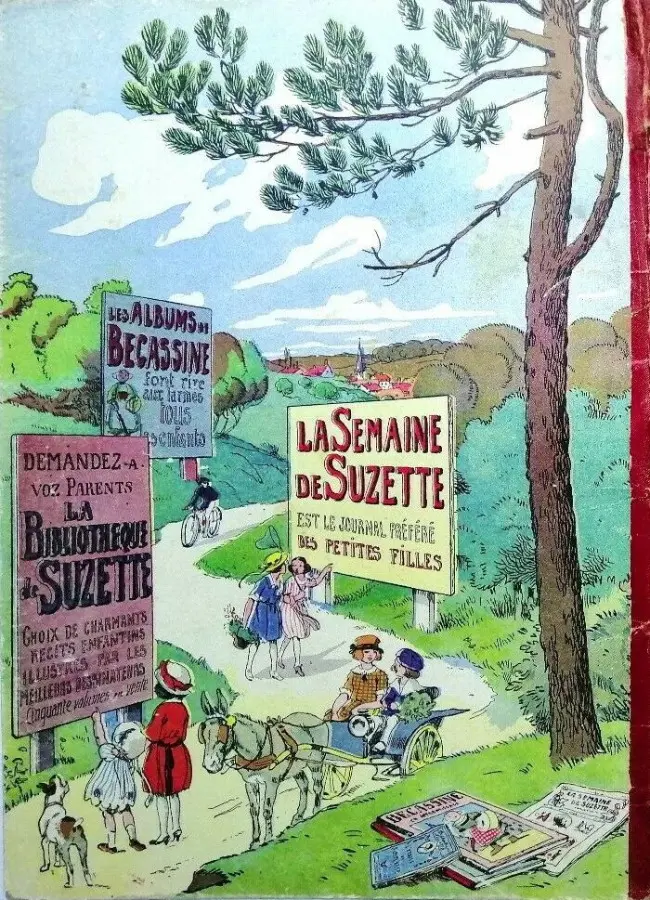 Verso de l'album Bécassine Alphabet de Bécassine