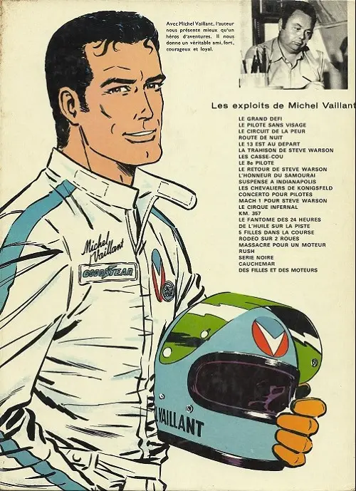Verso de l'album Michel Vaillant Tome 11 Suspense à Indianapolis
