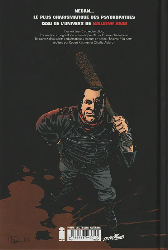 Verso de l'album Walking Dead Negan L'alpha & L'omega