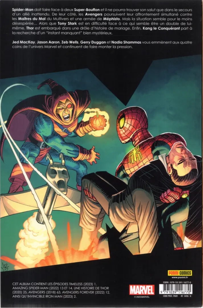 Verso de l'album Marvel Comics Tome 19