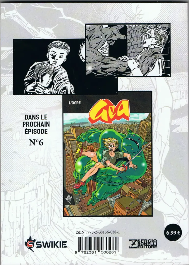 Verso de l'album Gea N° 5 La voie du Noir