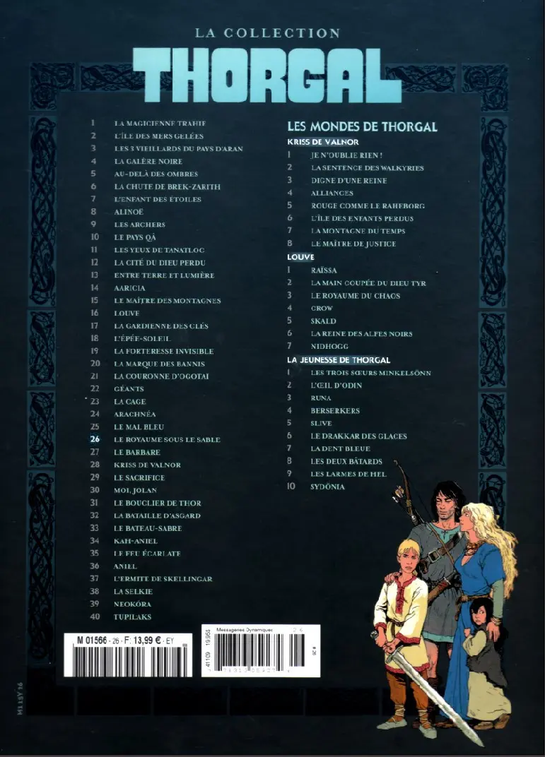 Verso de l'album Thorgal - La collection Tome 26 Le royaume sous le sable