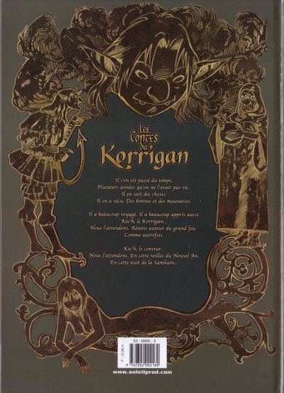Verso de l'album Les contes du Korrigan Livre neuvième La colline d'Ahna
