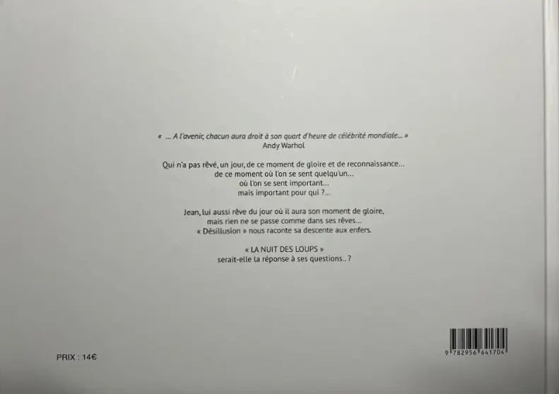 Verso de l'album La nuit des loups Tome 1 Désillusion