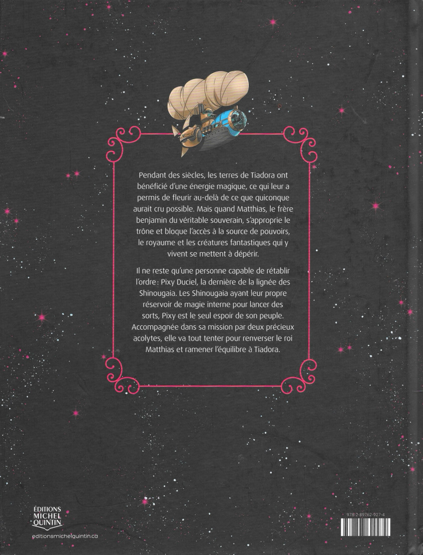 Verso de l'album Shinougaia 1 Les porteurs de magie