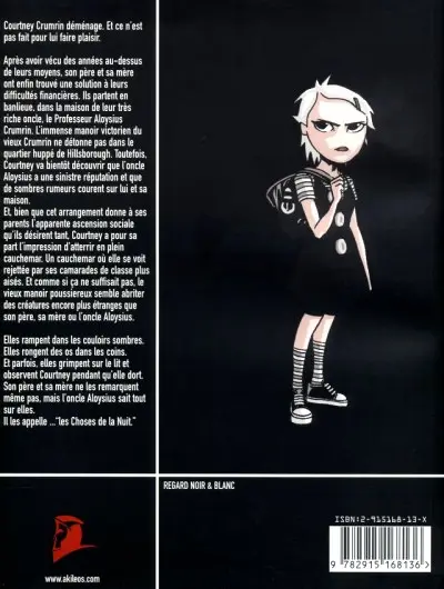 Verso de l'album Courtney Crumrin Tome 1 Courtney Crumrin et les Choses de la Nuit