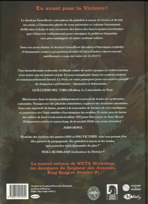 Verso de l'album Dr. Grordbort présente : Victoire Violence et aventures scientifiques