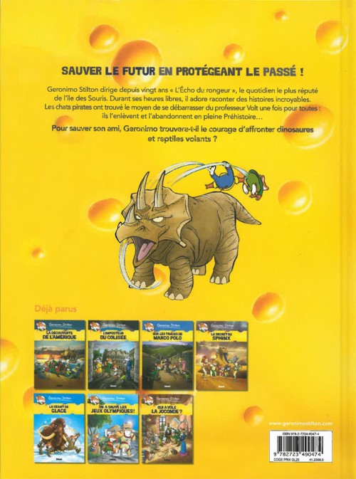 Verso de l'album Geronimo Stilton Tome 8 Dinosaures en action !