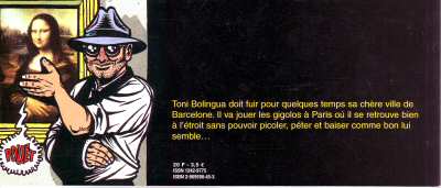 Verso de l'album Les Exploits de Toni Bolinga Ça sent la Crevette !
