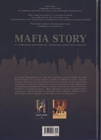 Verso de l'album Mafia story Tome 1 La Folie du Hollandais {1/2}