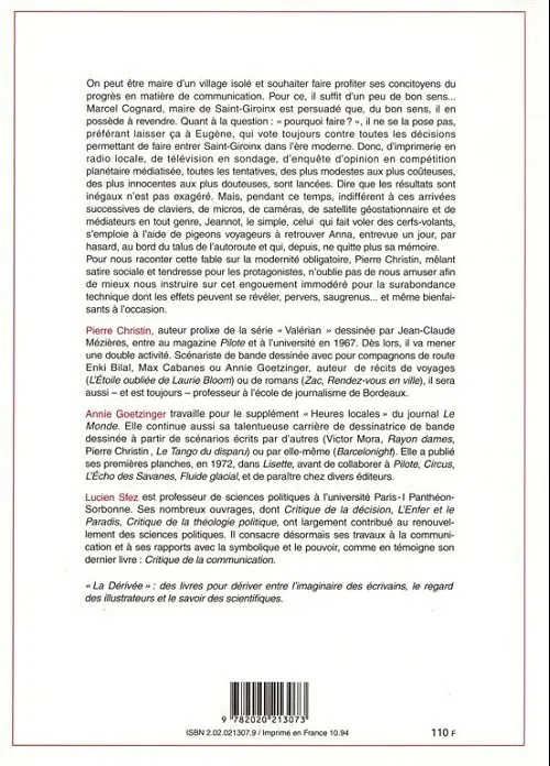 Verso de l'album Le Message du simple