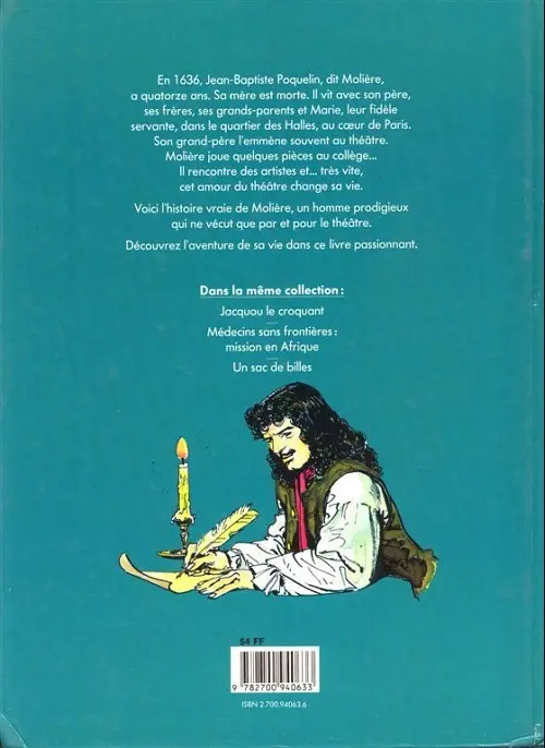 Verso de l'album Molière