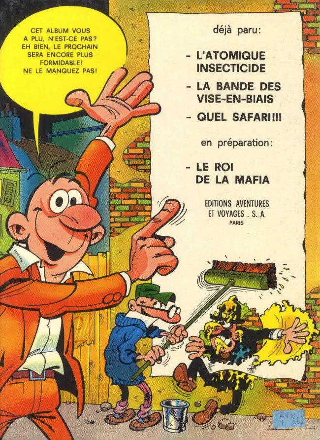 Verso de l'album Mortadel et Filémon Tome 4 Olé, Toréro