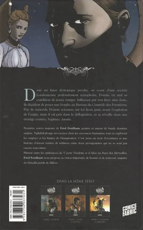 Verso de l'album Nightfall Tome 1 La Nuit