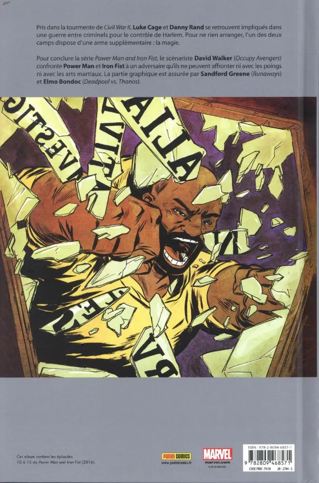 Verso de l'album Power Man & Iron Fist Tome 3