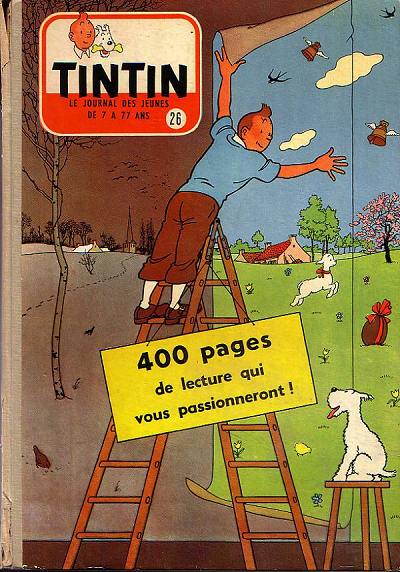 Couverture de l'album Tintin Tome 26 Tintin album du journal (n° 370 à 382)